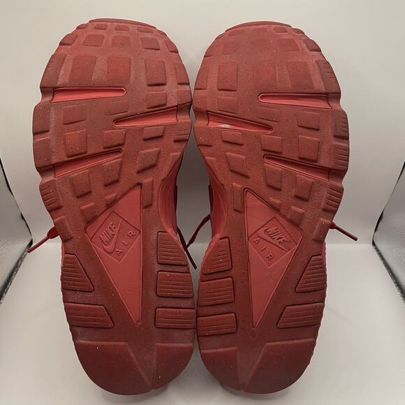 Men’s 9 Nike Air Huarache Run Triple Varsity Red Athletic Sneakers 318429-660 - Picture 8 of 8
